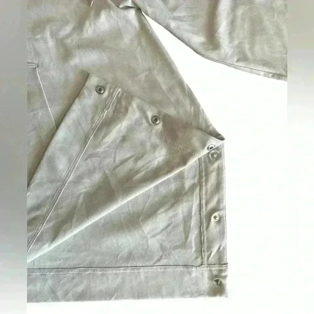 Athleta Glacier Handkerchief Poncho Hoodie Womens Abalone Grey